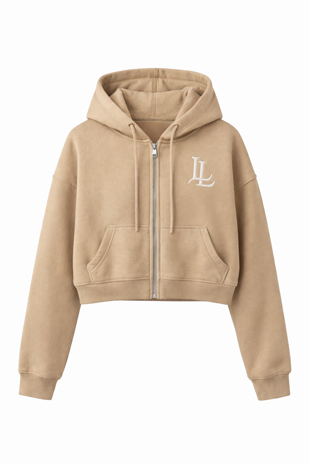 Cropped Zip-Up Hoodie | Luxe Comfort
