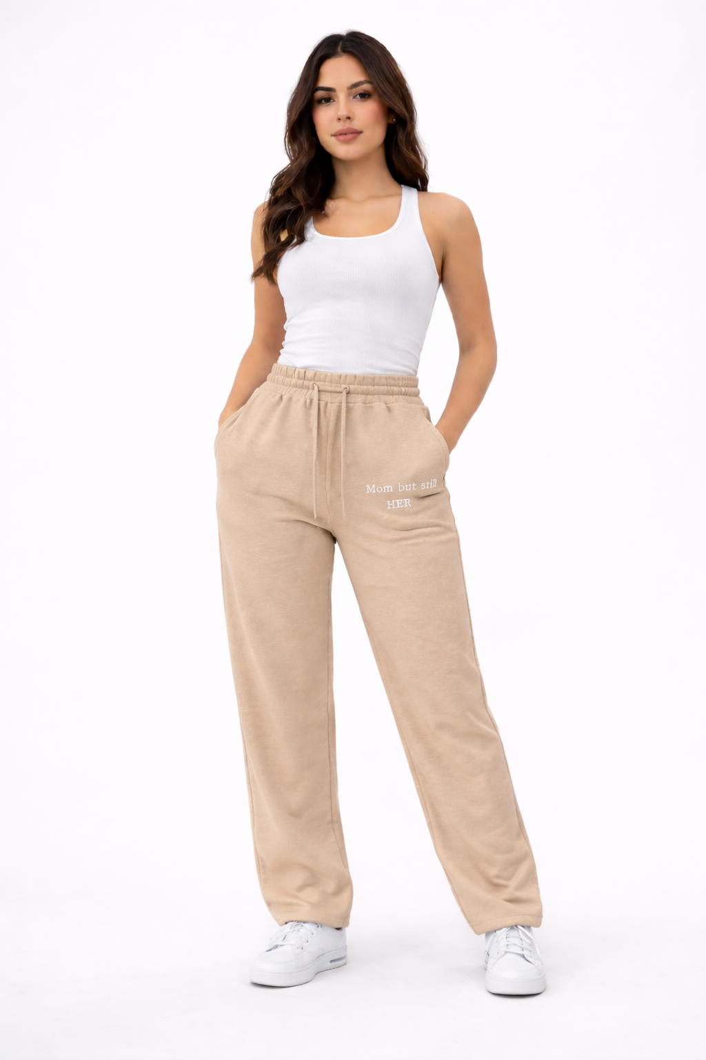 High-Waist Straight-Leg Sweatpants | "Mom but still HER"