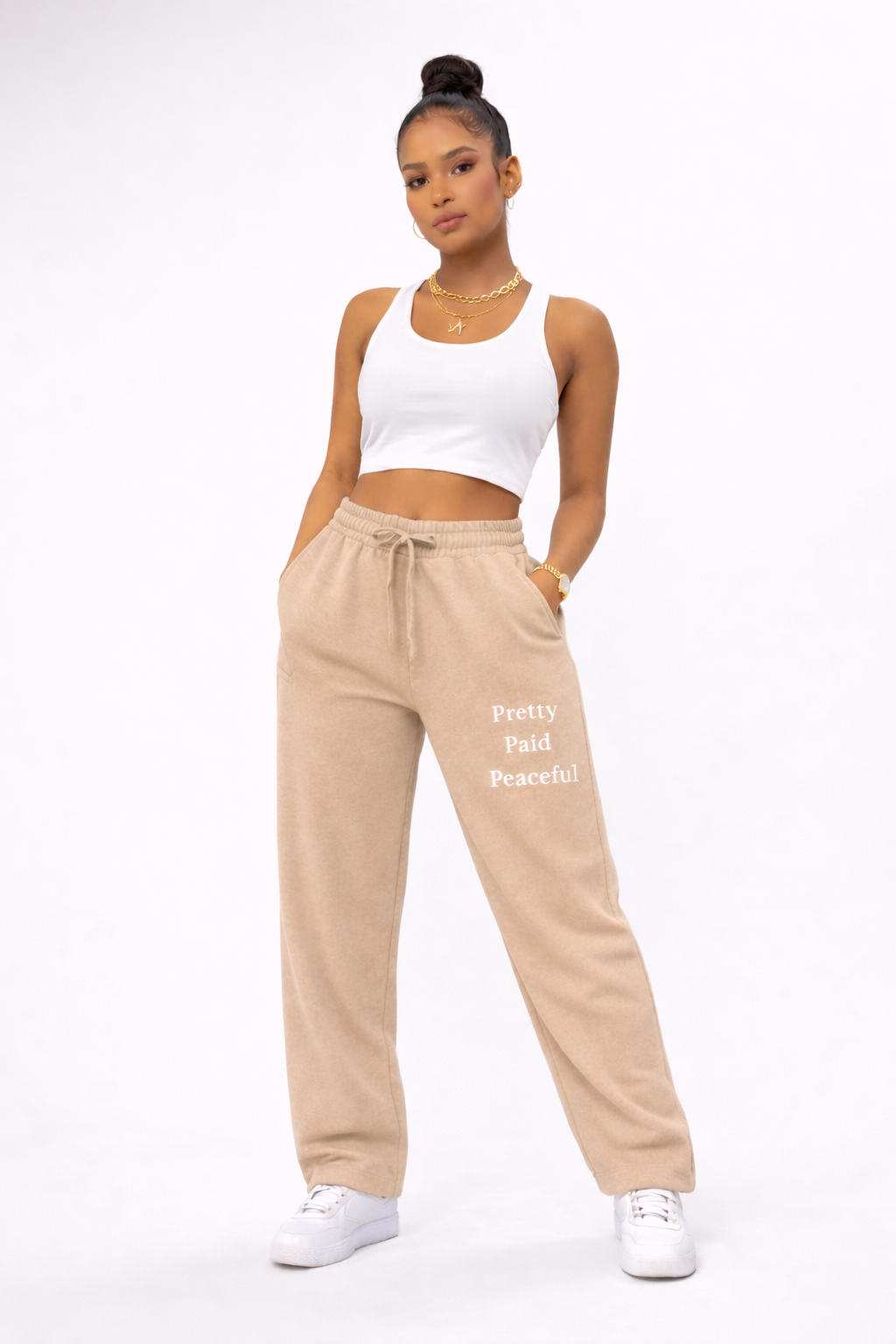 Women's 2-Piece Lounge Set | 'Pretty, Paid, Peaceful'