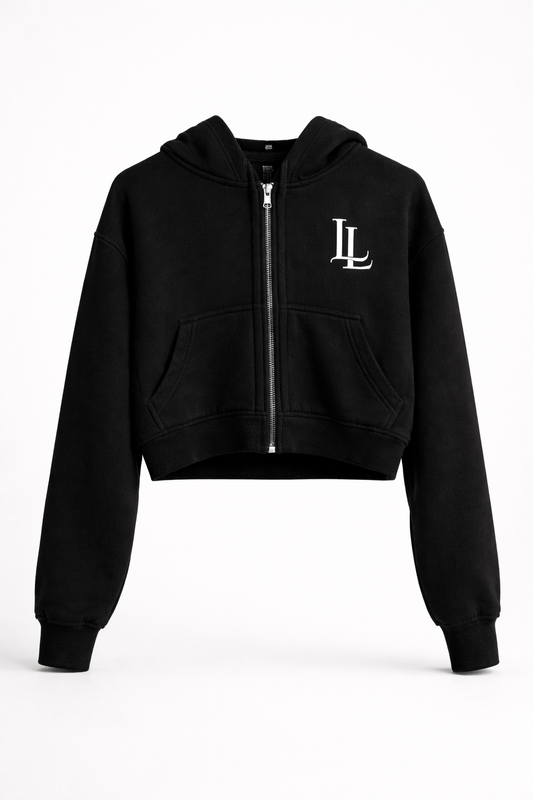 Cropped Zip-Up Hoodie | Luxe Comfort