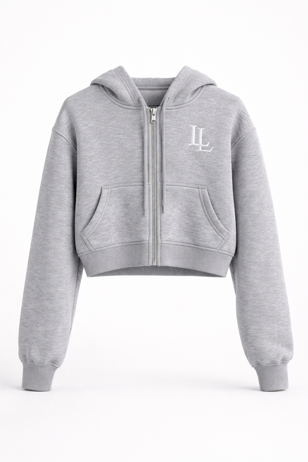 Cropped Zip-Up Hoodie | Luxe Comfort