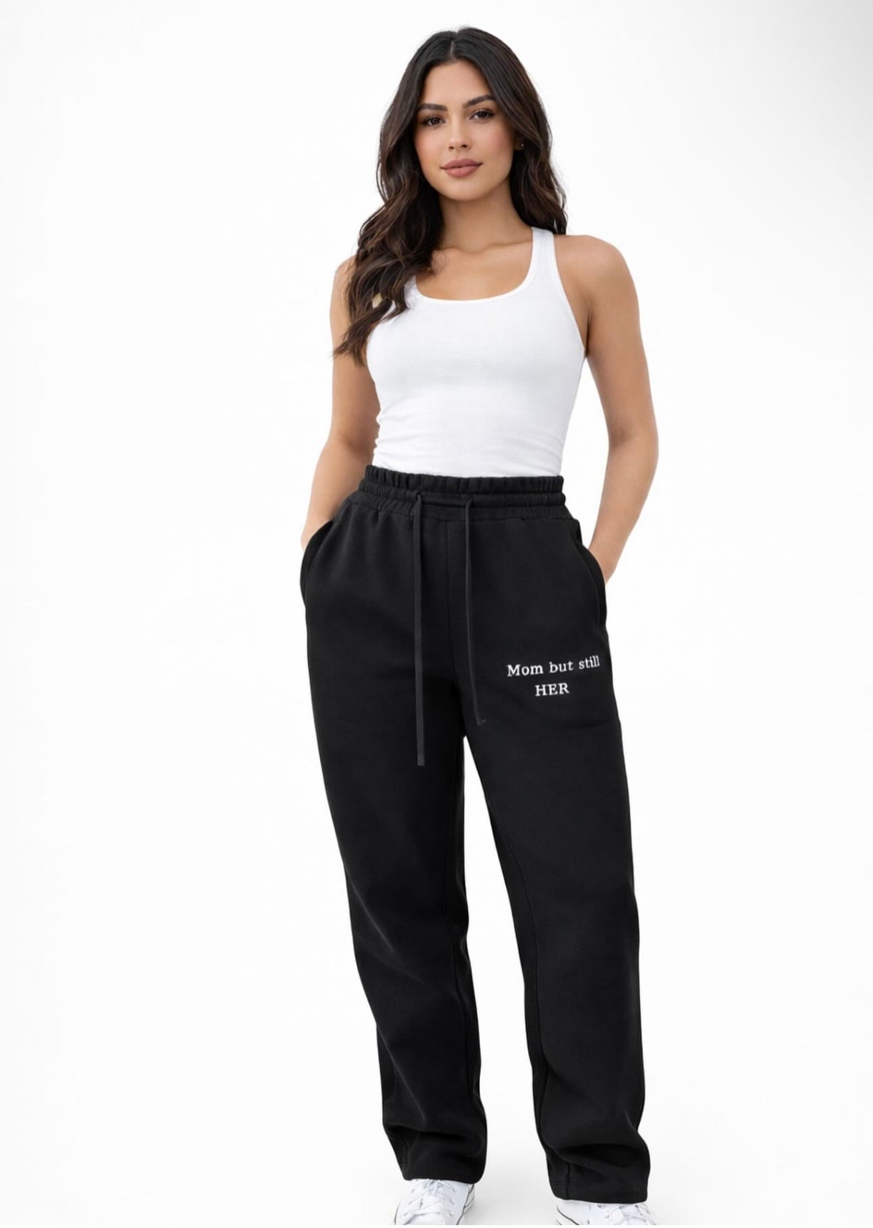 High-Waist Straight-Leg Sweatpants | "Mom but still HER"