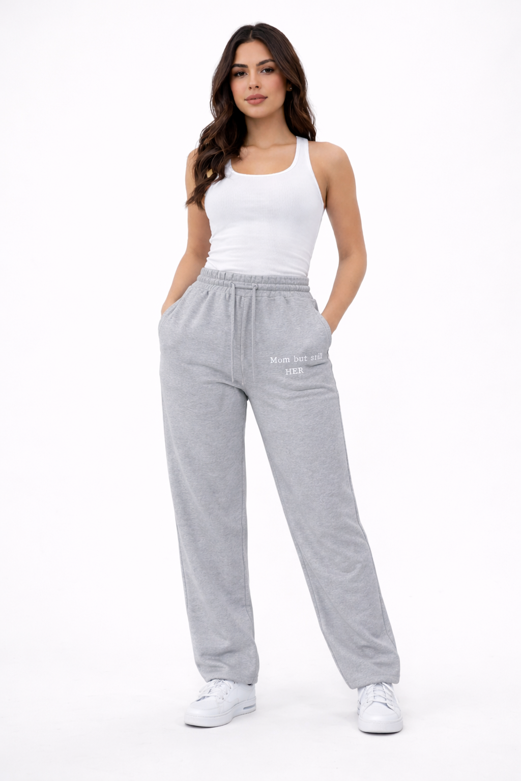 High-Waist Straight-Leg Sweatpants | "Mom but still HER"
